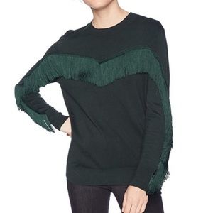 Ted Baker London Fringe and Ruffle Green Jumper sweater